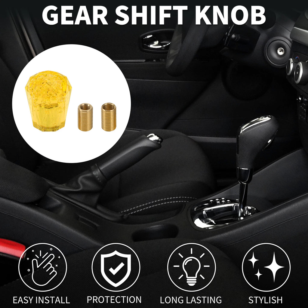 Set of 1 Universal Shift Knob with 2 Adapters for Manual/Automatic Vehicles