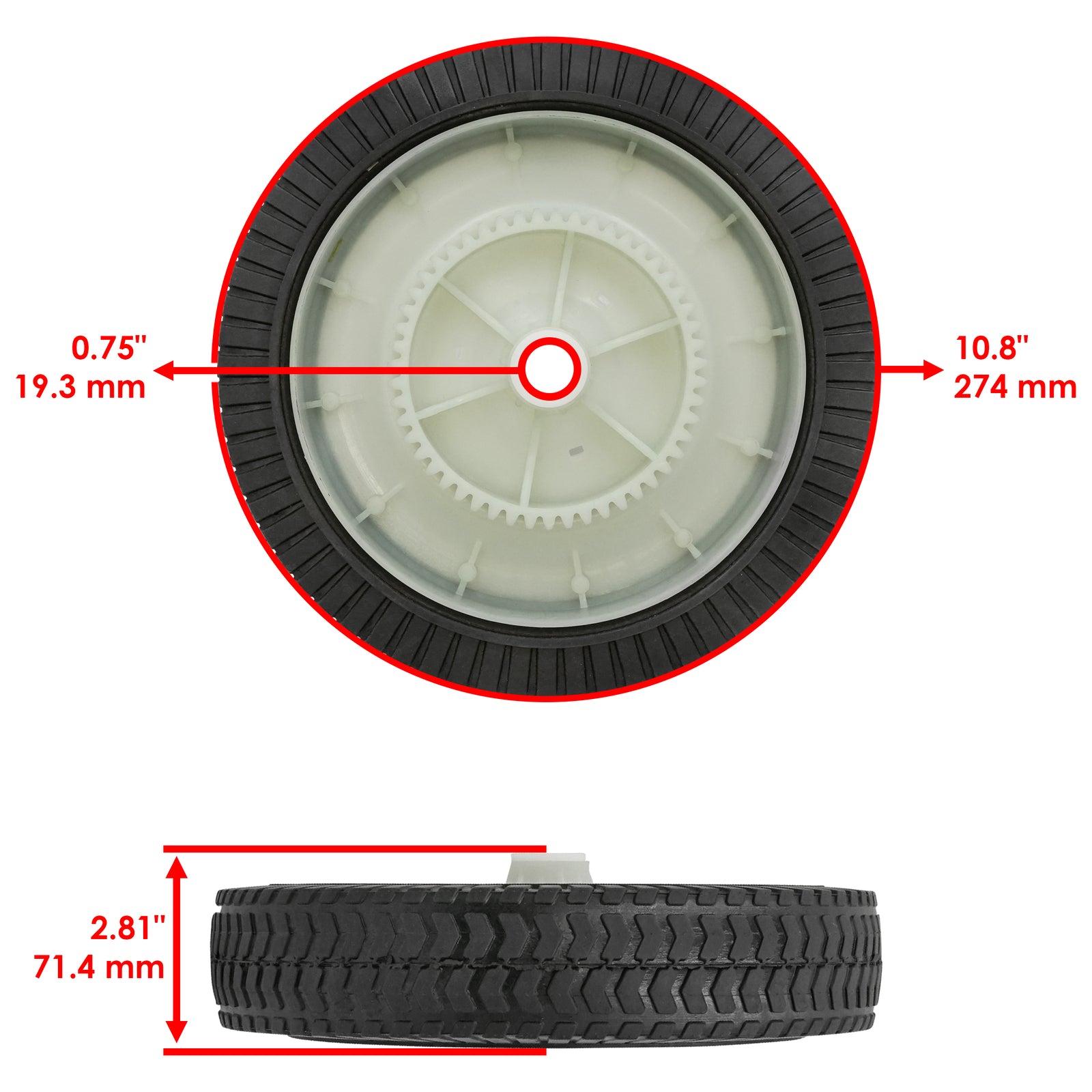 Lawn Sweeper Wheel Tire Replacement for MTD (2000–2000)