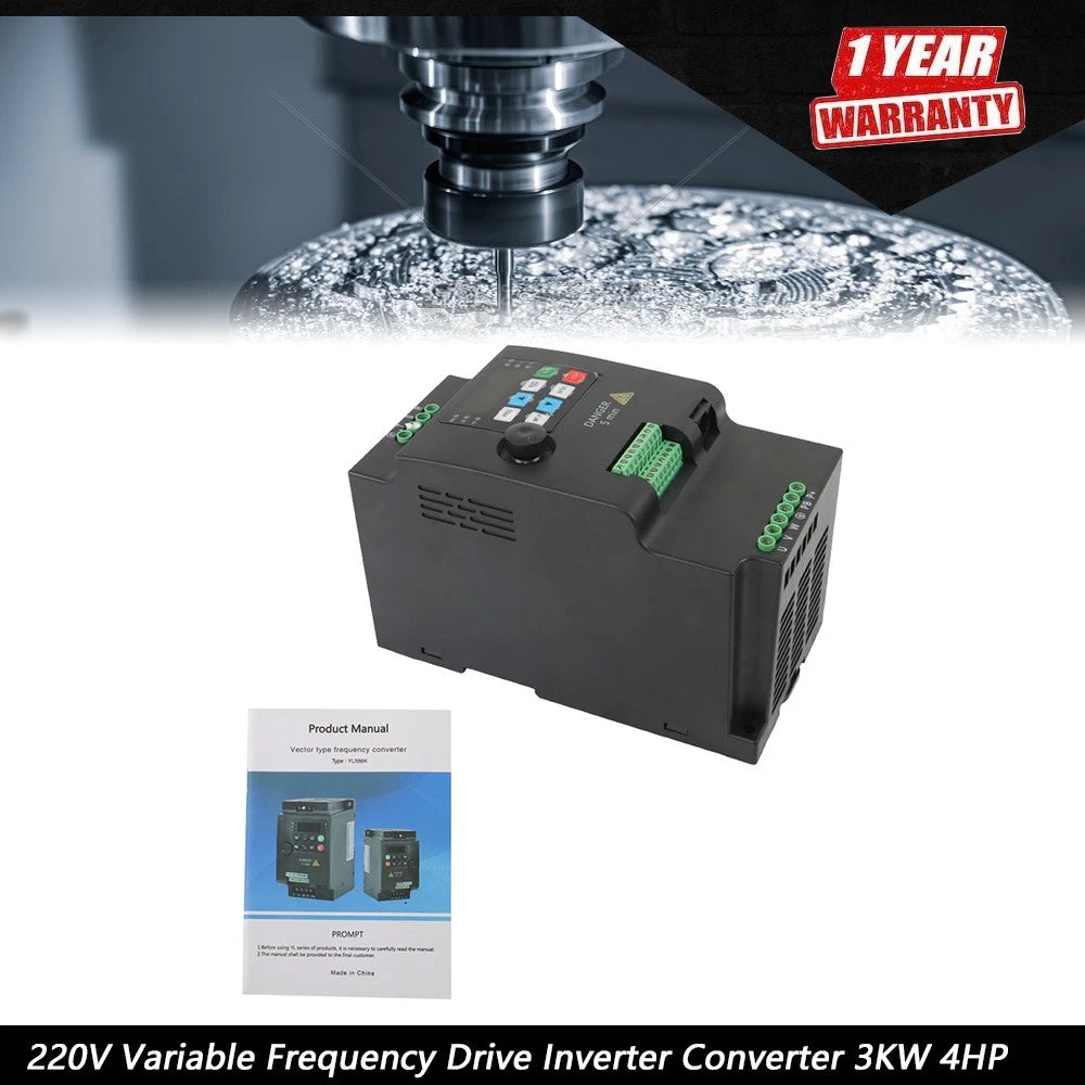 3.7KW Variable Frequency Drive Inverter 220V 4HP 1-3 Phase VFD