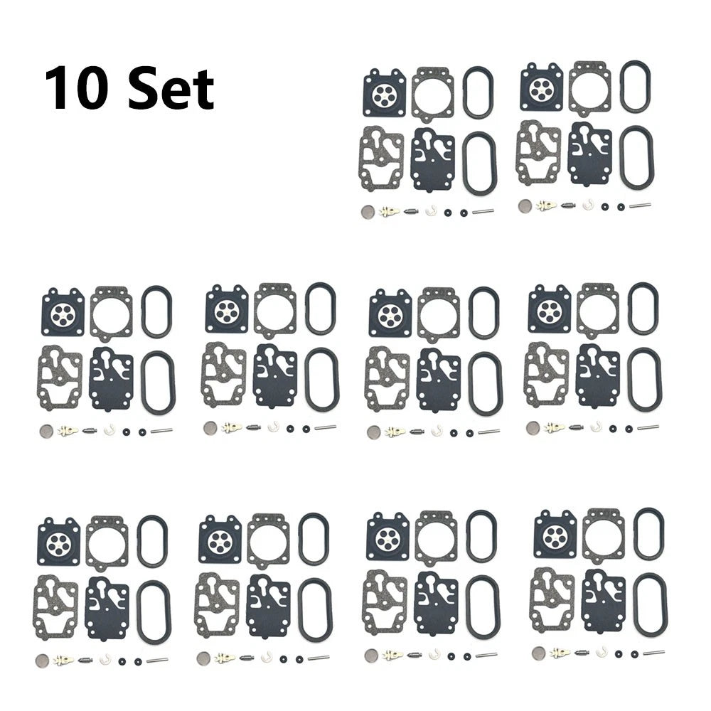 10x Carburetor Gasket Kit for Husqvarna 130BT (2000–2023) K20-WYA