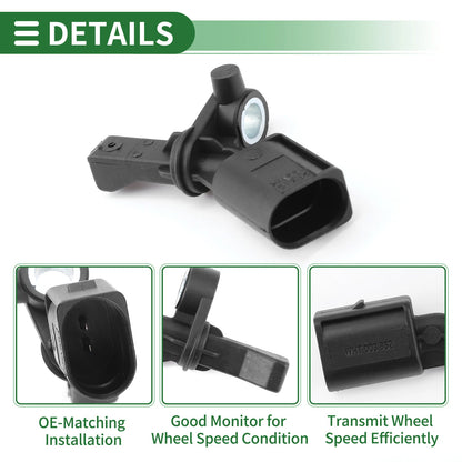 ABS Wheel Speed Sensor for Audi A1 8X1 8XK (2010–2018) No.WHT003862/6 Q0927803B