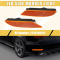 LED Bumper Side Marker Light Front for Mercedes-Benz PC ABS Orange (1 Pair)