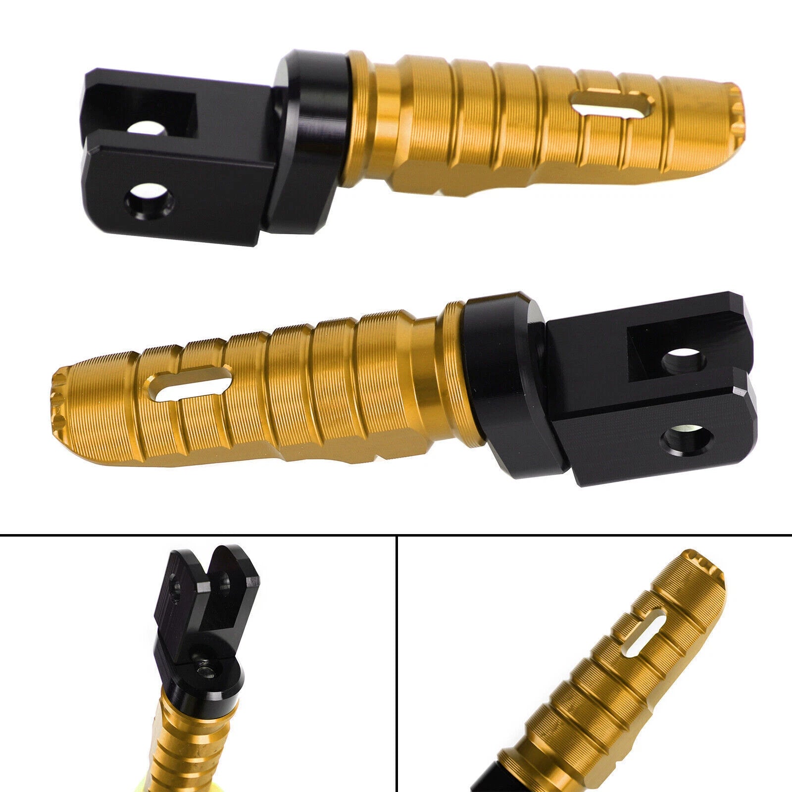 Front Footrests Foot Pegs for Street Triple 765/RS/Daytona 675 (2017–2023) Gold