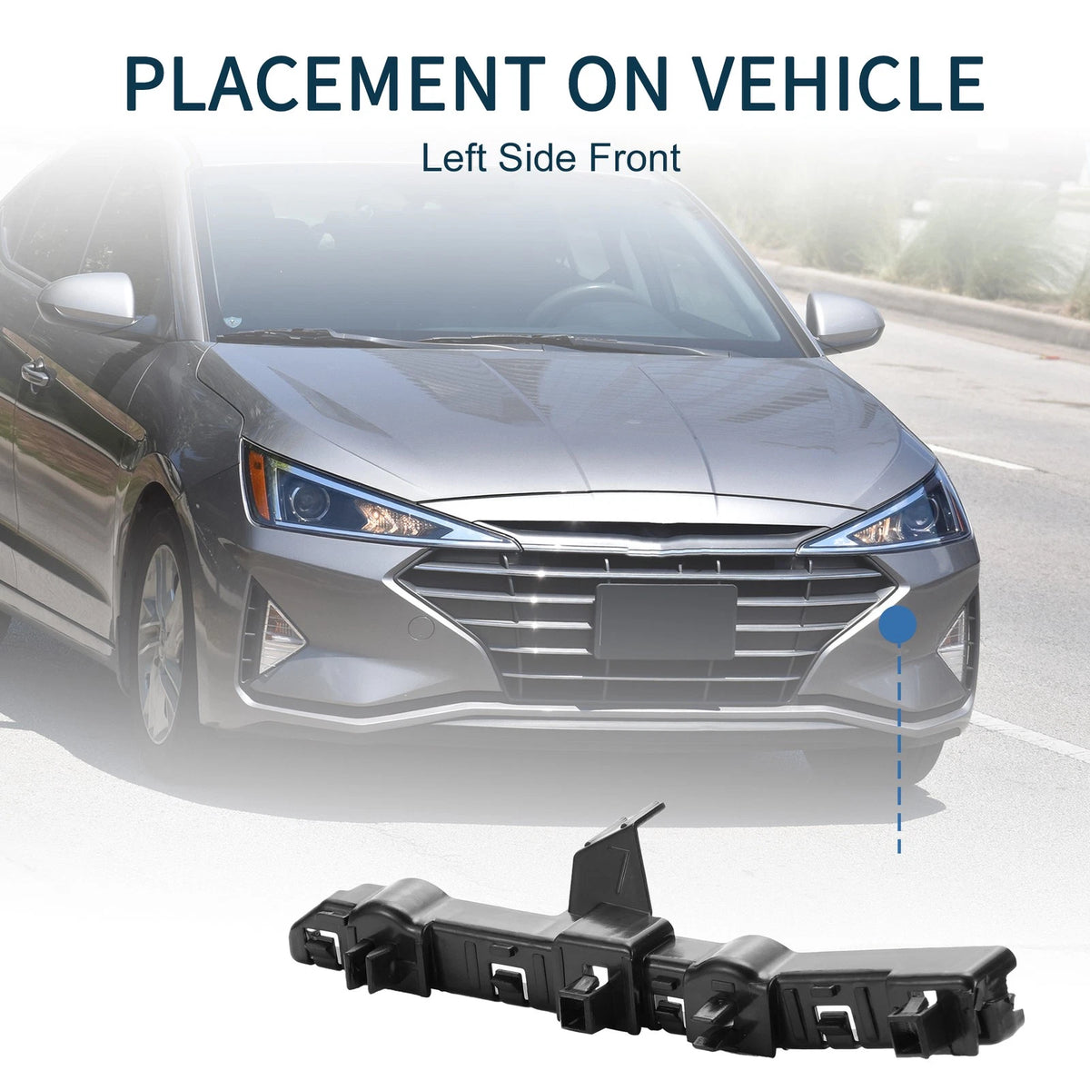 1pc Left Front Bumper Retainer Bracket No. 62223DF30A for Nissan Rogue Sport (2017–2021)