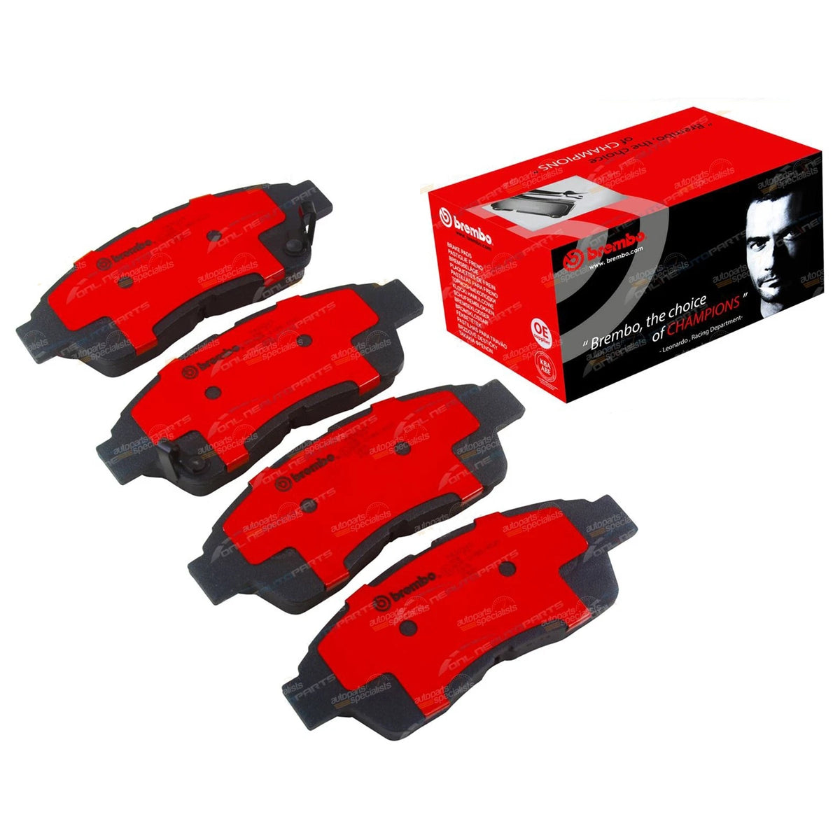 Set of 4 Brembo Front Disc Brake Pads for Toyota RAV4 (1994–2000)