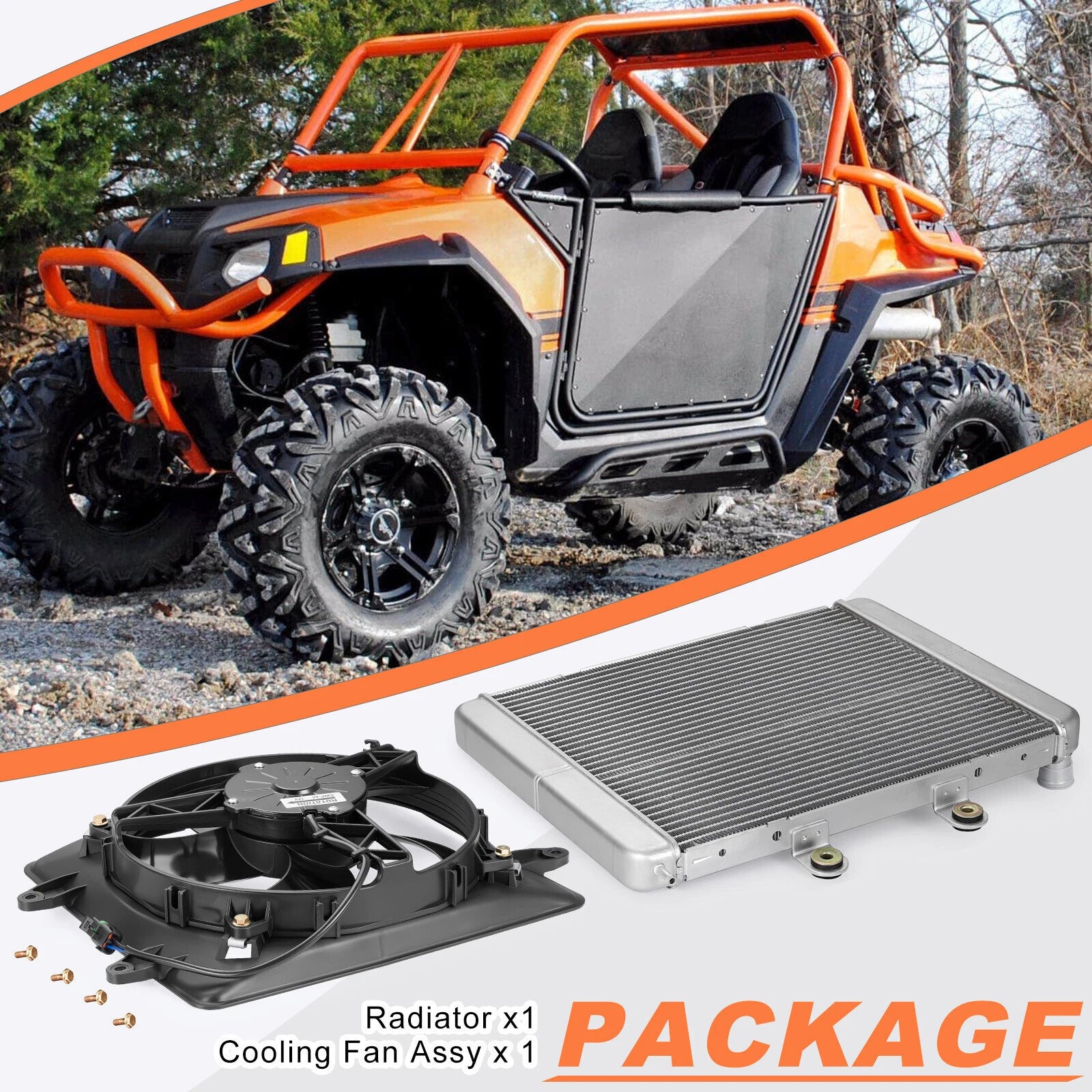 Cooling Fan Assembly W/ Radiator for Polaris Sportsman ACE 325 570 (2014–2015)