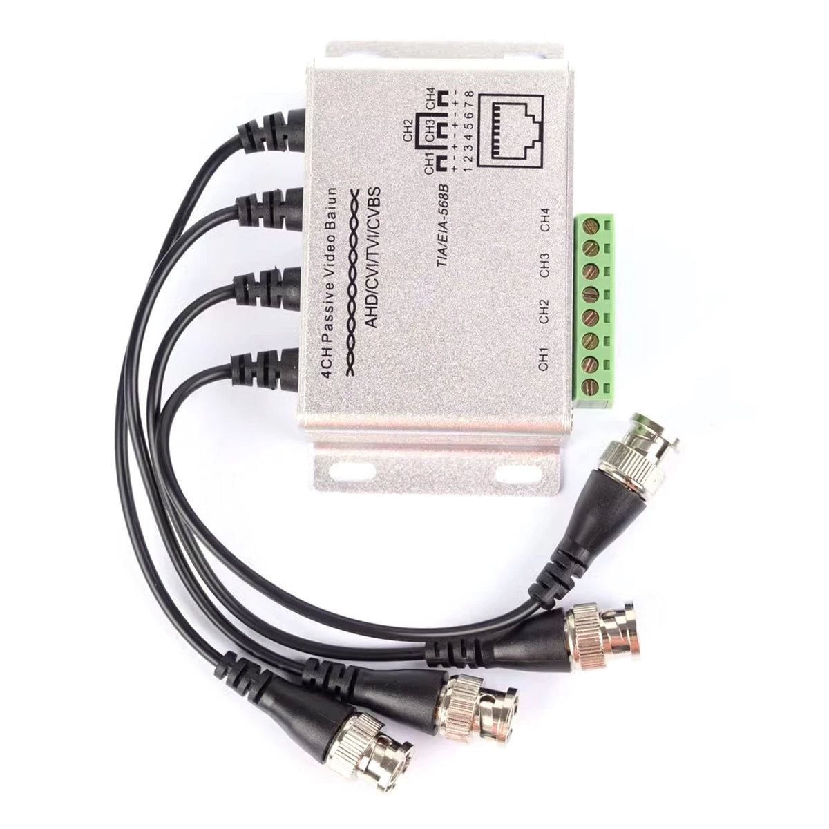 4CH Coaxial HD Twisted Pair Video Balun Transmitter for RJ45 BNC