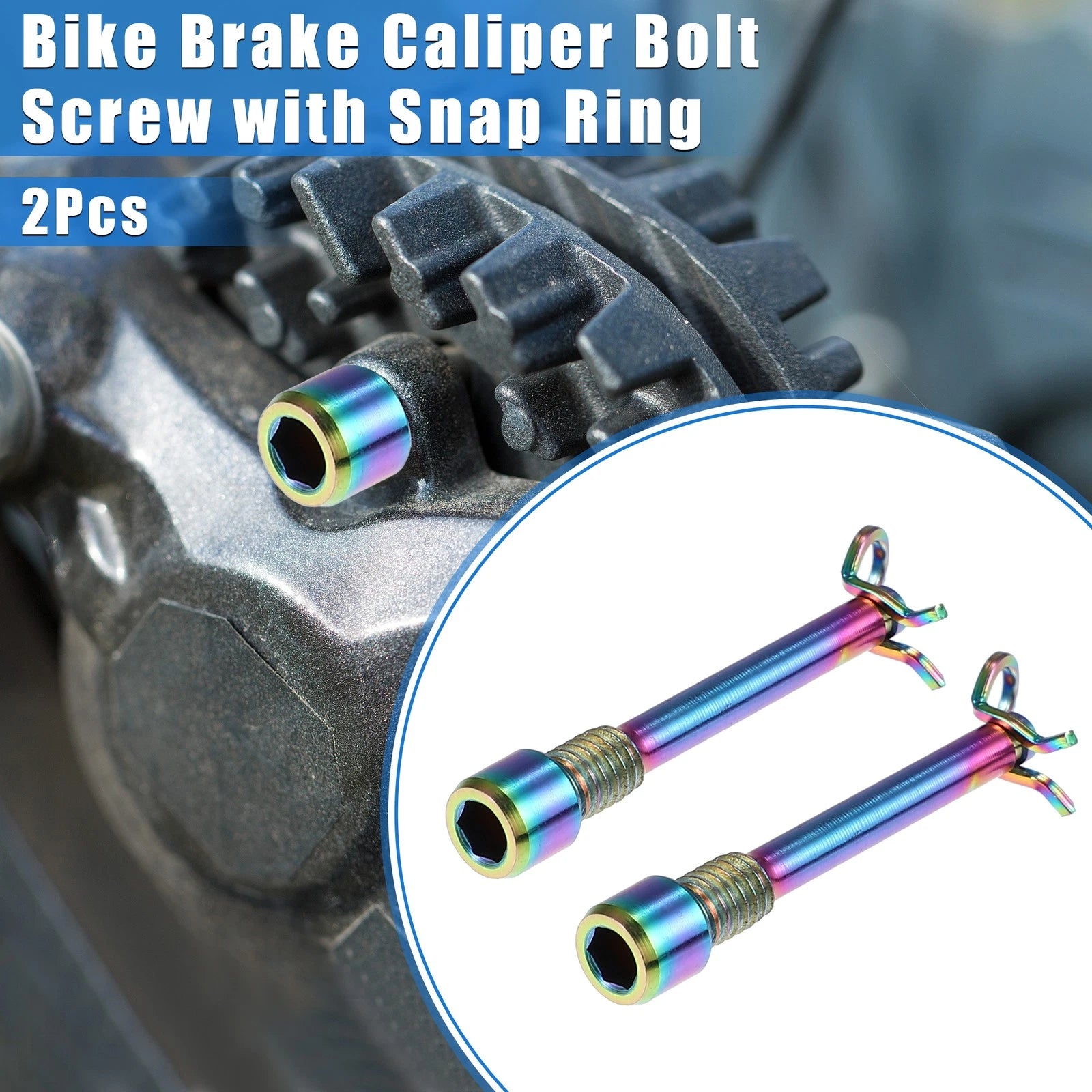 Brake Caliper Bolt Screws M4x0.7 Replacement for Mountain Bike (Pair)