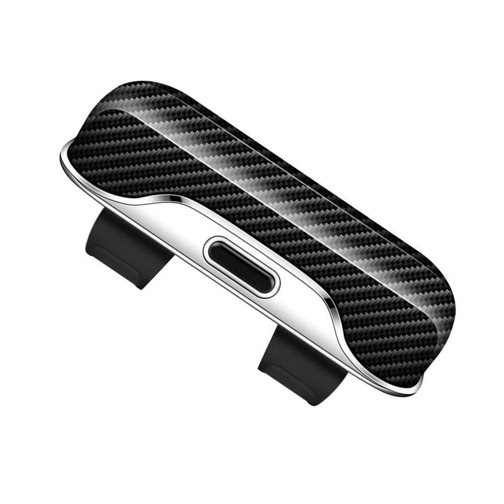 Carbon Fiber Sunglasses Holder for Car Visor ABS 18.5x6.5x8.1cm Space Saving