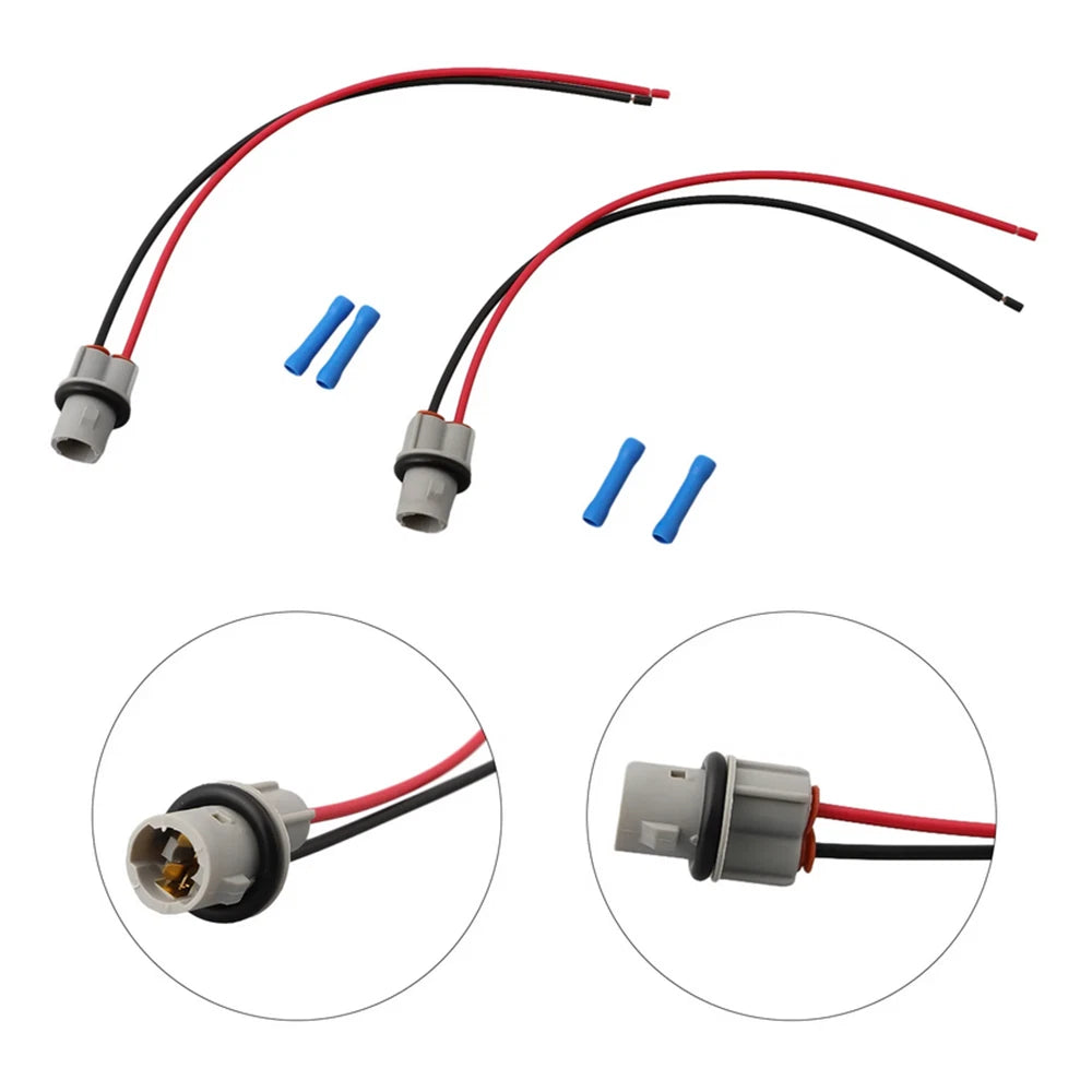 2x Side Marker Lamp Light Bulb Socket Wire Harness Kit For Mercedes C CL E GL SL