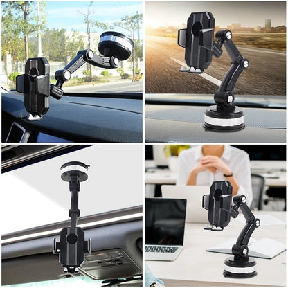 Car Phone Holder for Dashboard with Adjustable Arm and 360 Degree Rotation