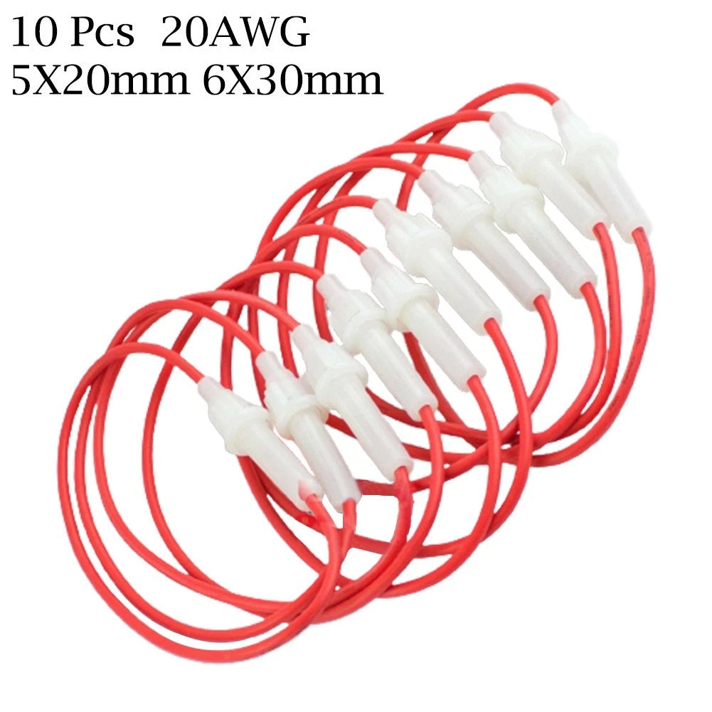 Set of 10 Inline Fuse Holders for Quick Connect Cable Socket