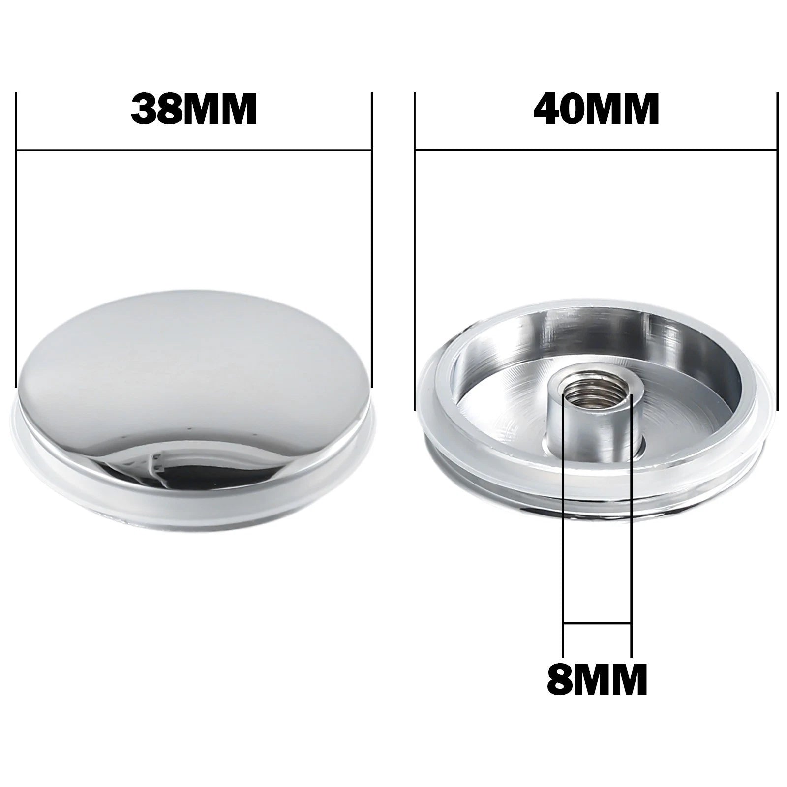 38mm Replacement Sink Waste Plug Cap for (Chrome)