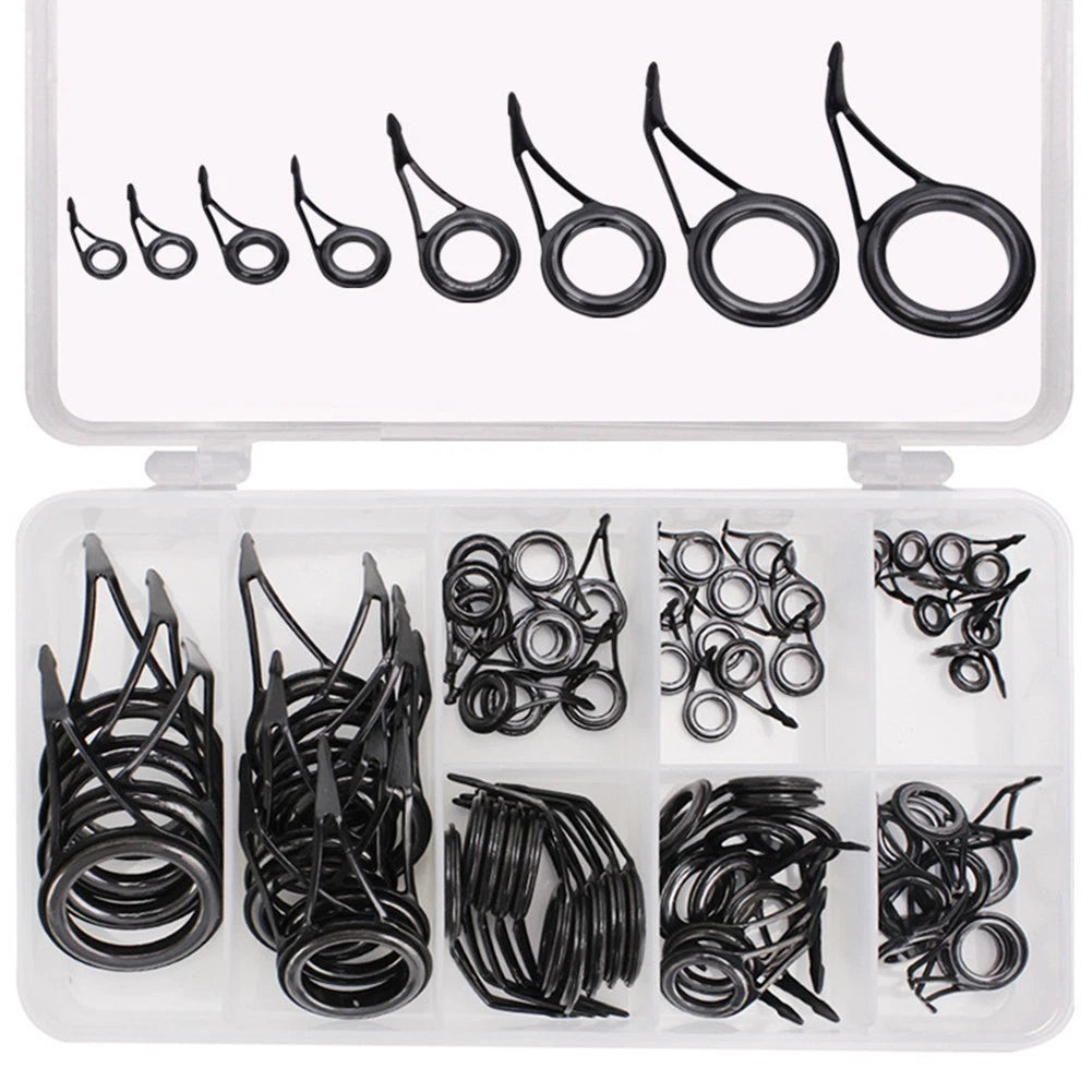 75Pcs Fishing Rod Guide Kit with 8 Size Options for All Applications