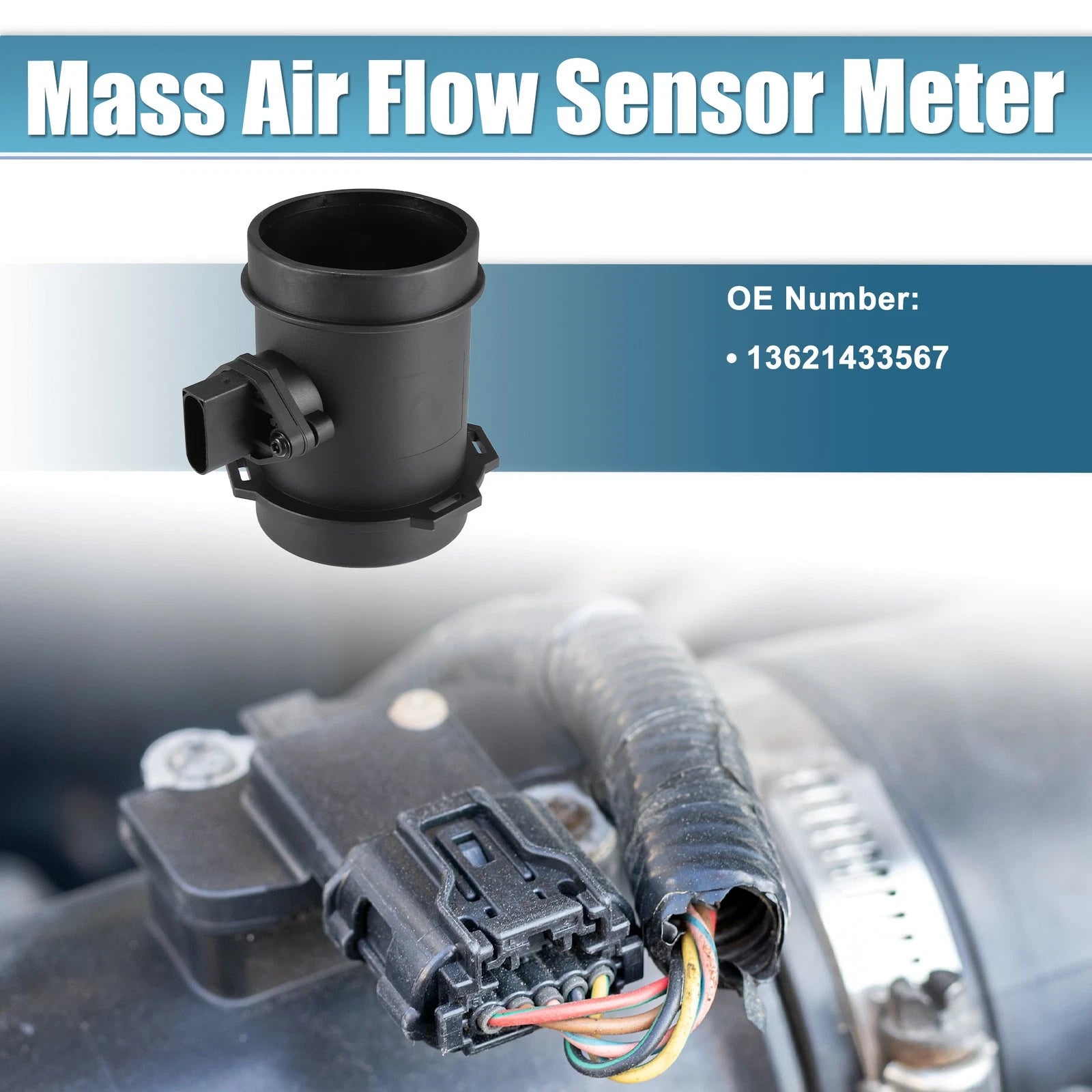 Mass Air Flow Sensor Meter Replacement for BMW 540i Base (1999–2003)