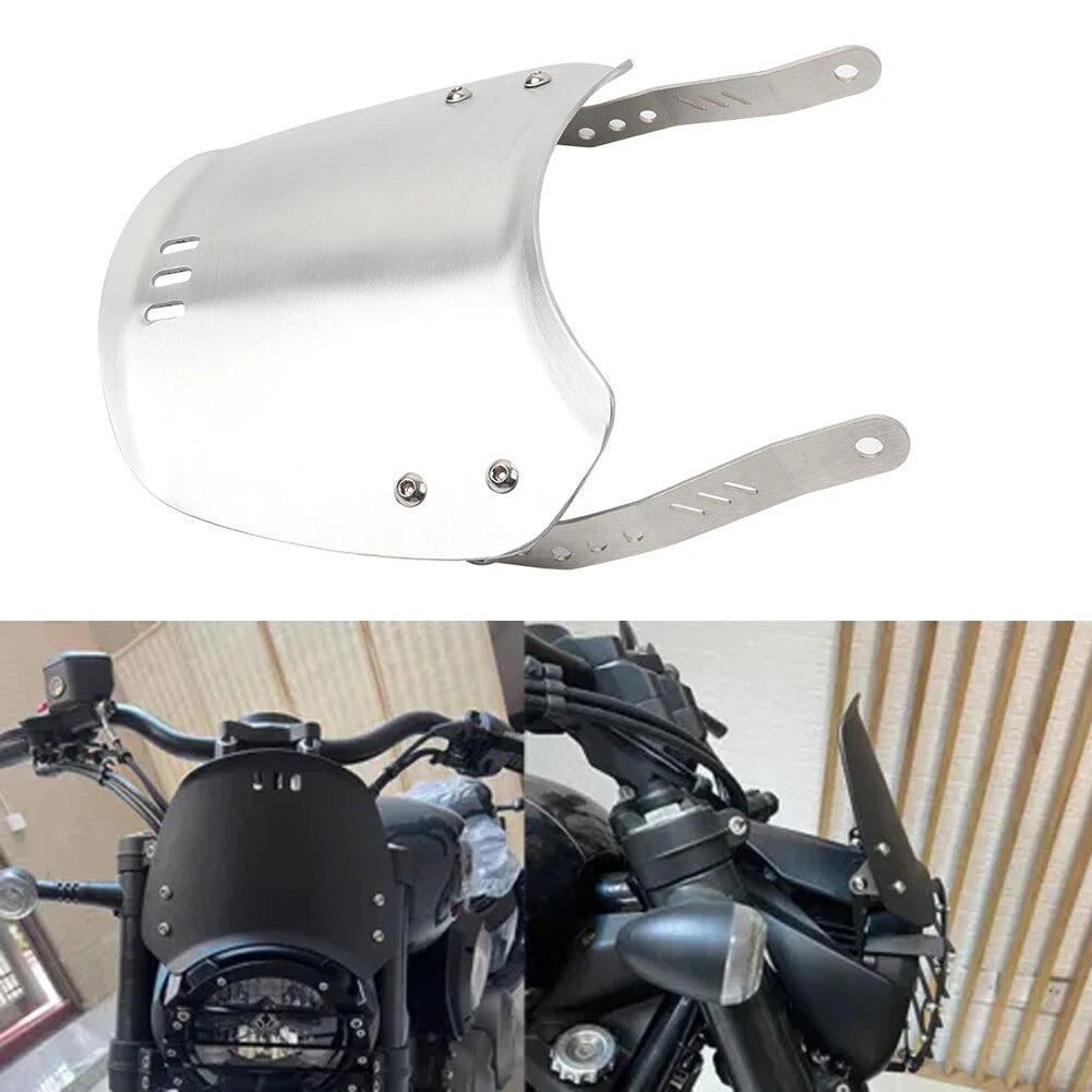Universal Motorcycle Windshield for 6-8'' Round Headlight