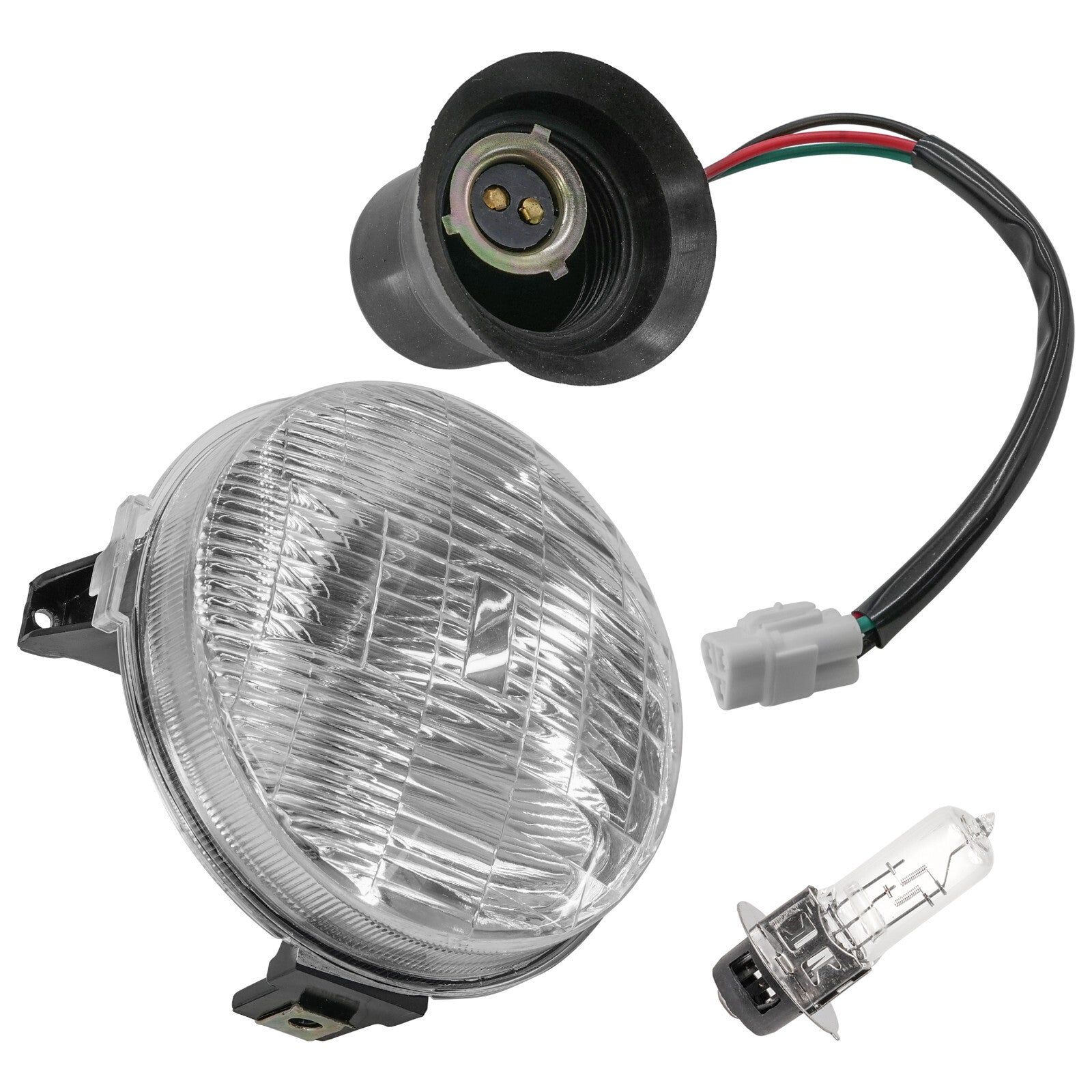 Caltric Headlight Replacement for Yamaha Grizzly 660 YFM660 4X4 (2002–2008)