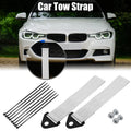 Front Bumper Tow Strap Trailer Belt Rope Hooks Set for Toyota Hilux (2005–2015)