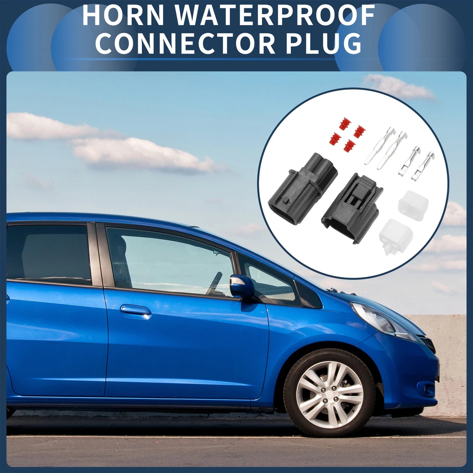 2 Pin Horn Waterproof Connector Plug for Honda (2010–2020)