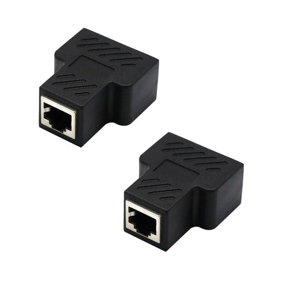 2X RJ45 Splitter Adapter for Ethernet CAT5/CAT6 (1 to 2 Ways)