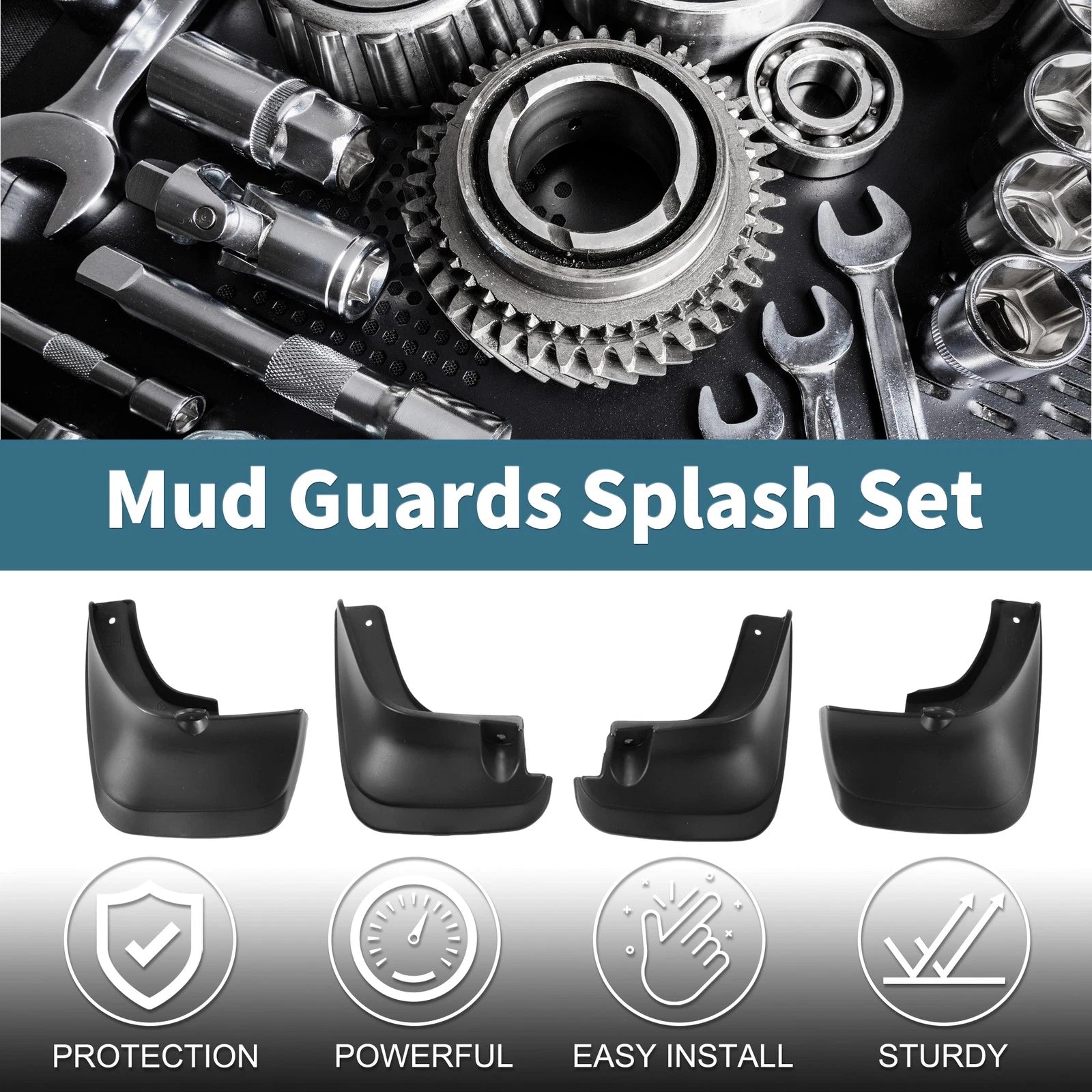 Mud Flaps Splash Guards Front Set for Toyota Corolla AE110 Sedan (2000–2002)