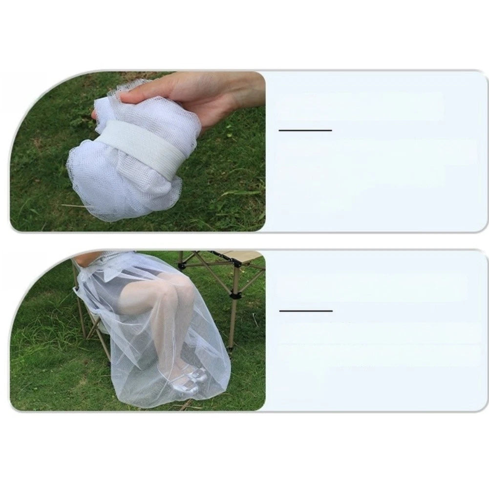 Mesh Skirt for Camping Fishing Hiking Adjustable Half Body Full Body Design