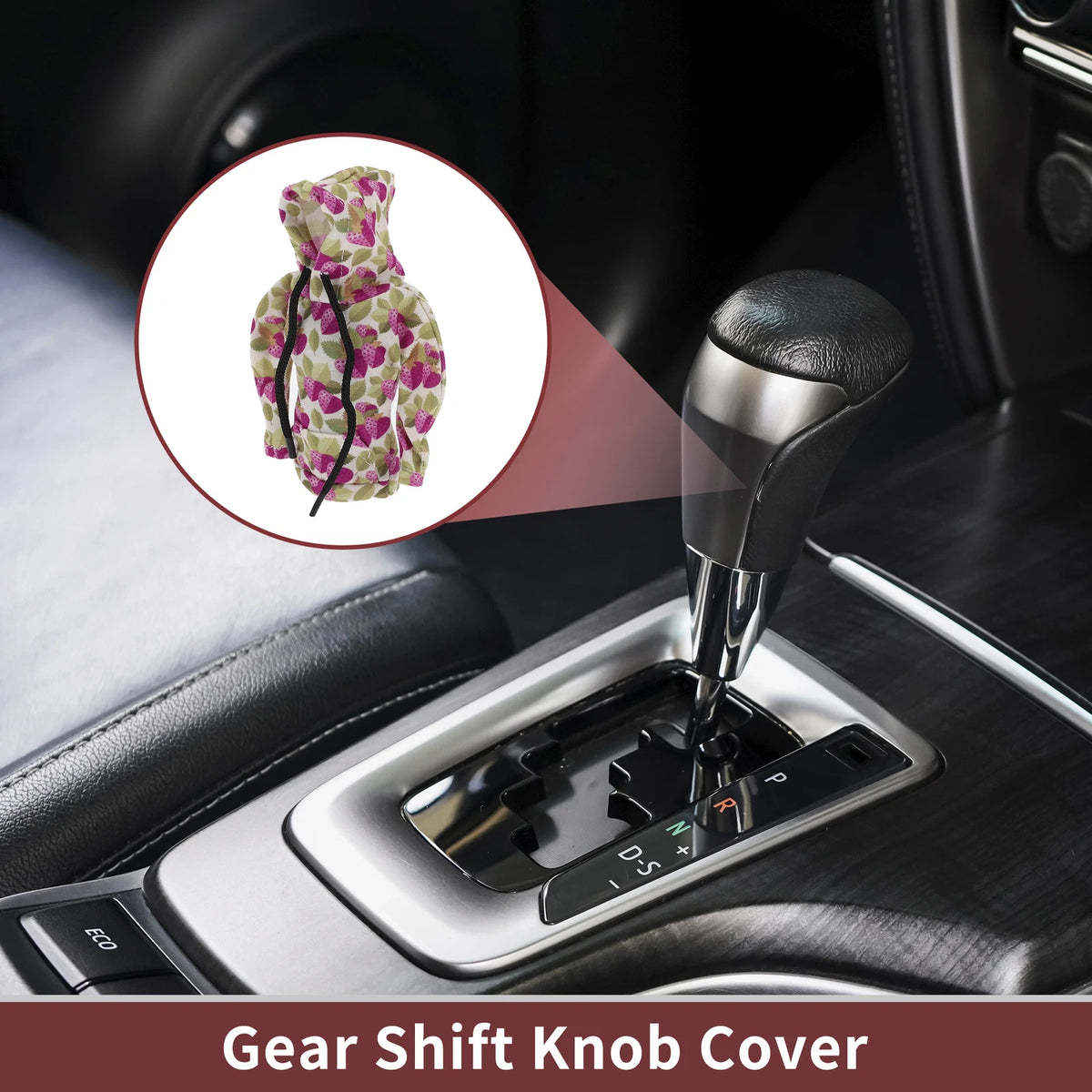 Gear Shift Knob Cover for Universal Fit (Manual) - Purple Green White