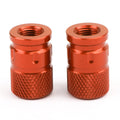 2X CNC Orange Anti-Theft Tire Valve Stem Caps for Car Truck Bike Motorcycle T9