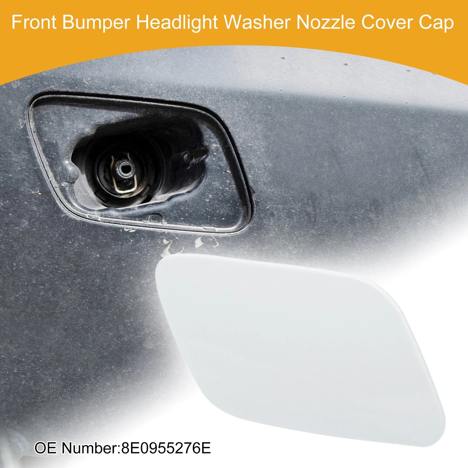 Front Right Washer Nozzle Cover Cap Replacement for Audi A4 (2005–2008)