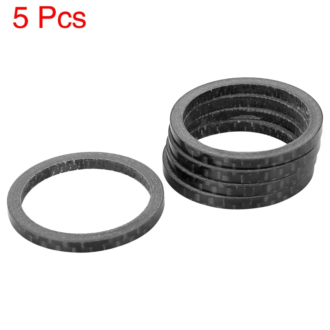 Headset Spacer Carbon Fiber 3mm for 1 1/8 Stem Bike Cycling (5 Pack)