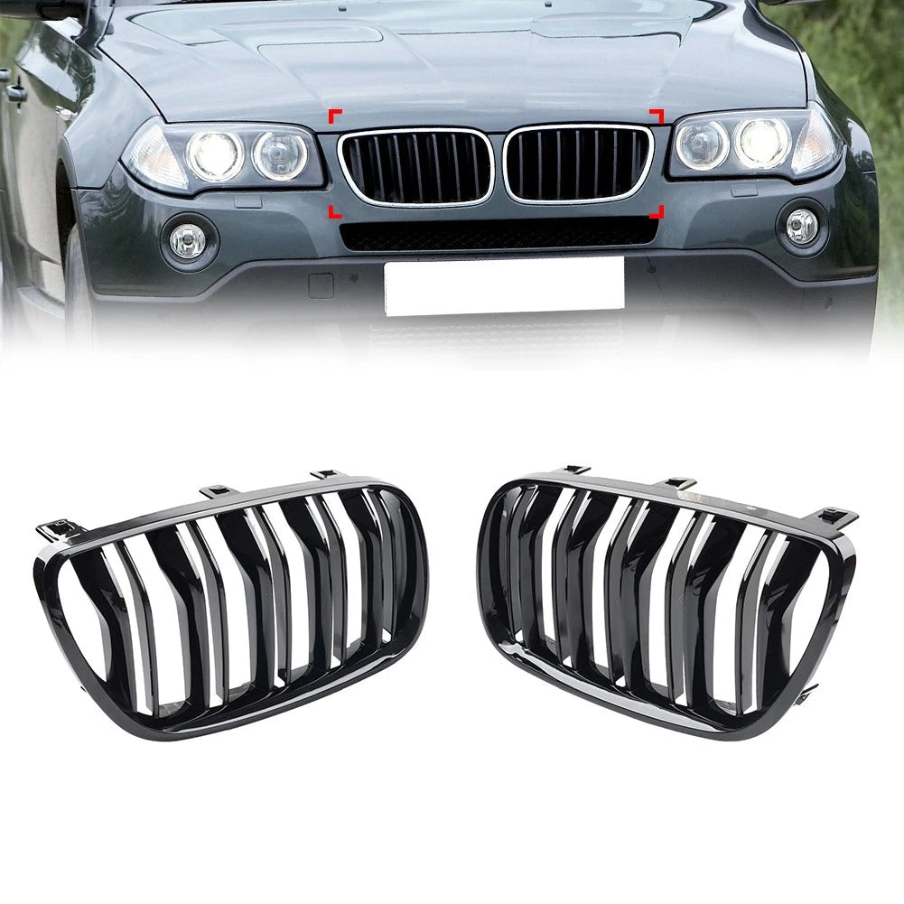Double Line Front Bumper Kidney Grille for BMW X3 E83 (2006–2010)