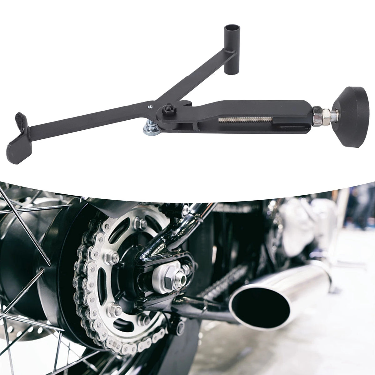 Compact and Efficient Adjustable Height Motorcycle Lifting Frame Design
