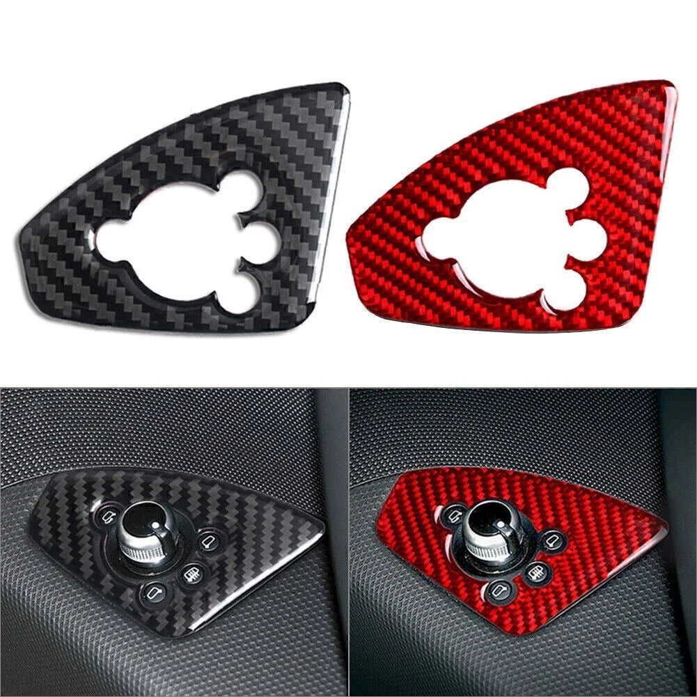Carbon Fiber Interior Door Lock Button Cover Trim for Audi TT TTRS (2008–2014)