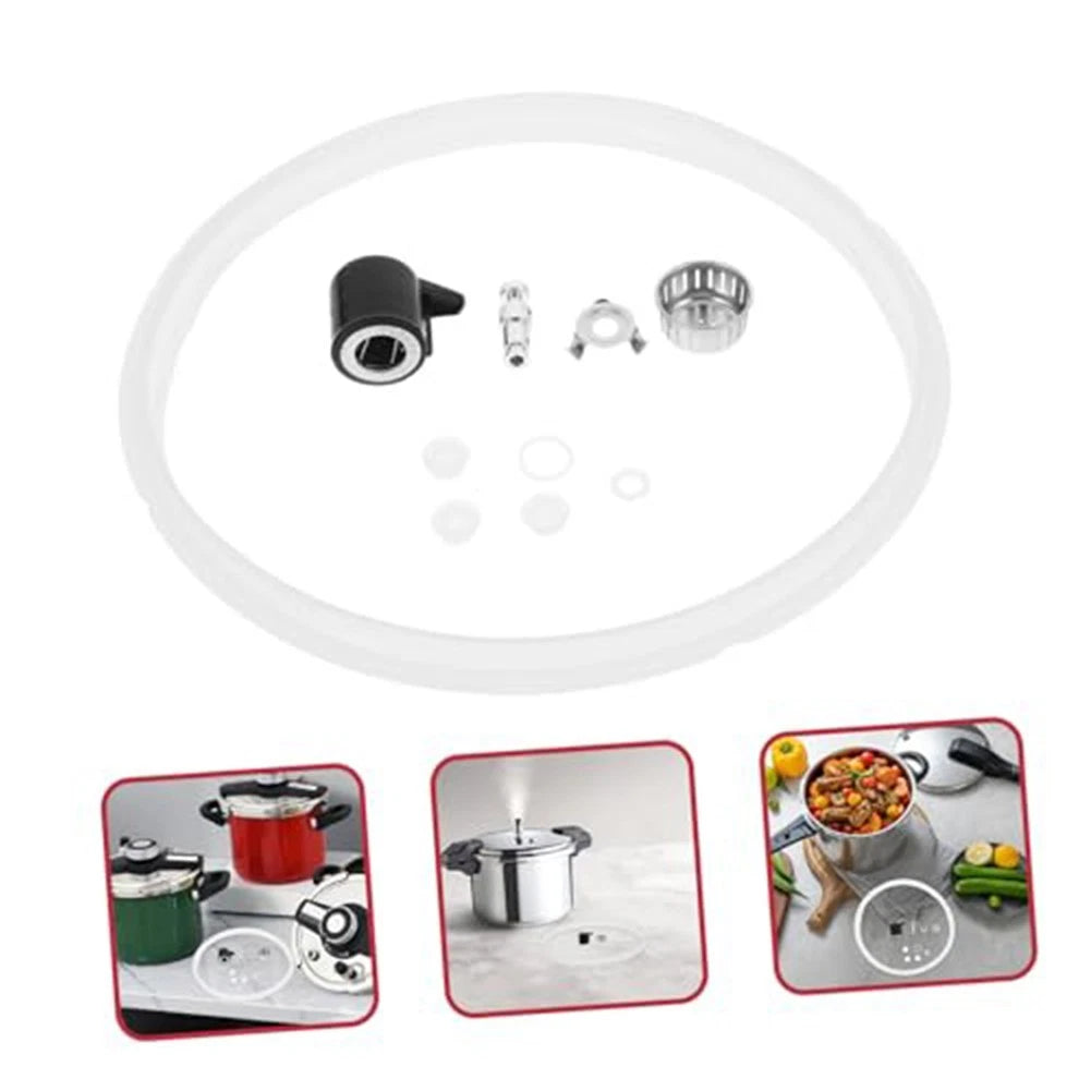 Steam Release Valve and Gasket Set for Pressure Cooker (10 Pieces)