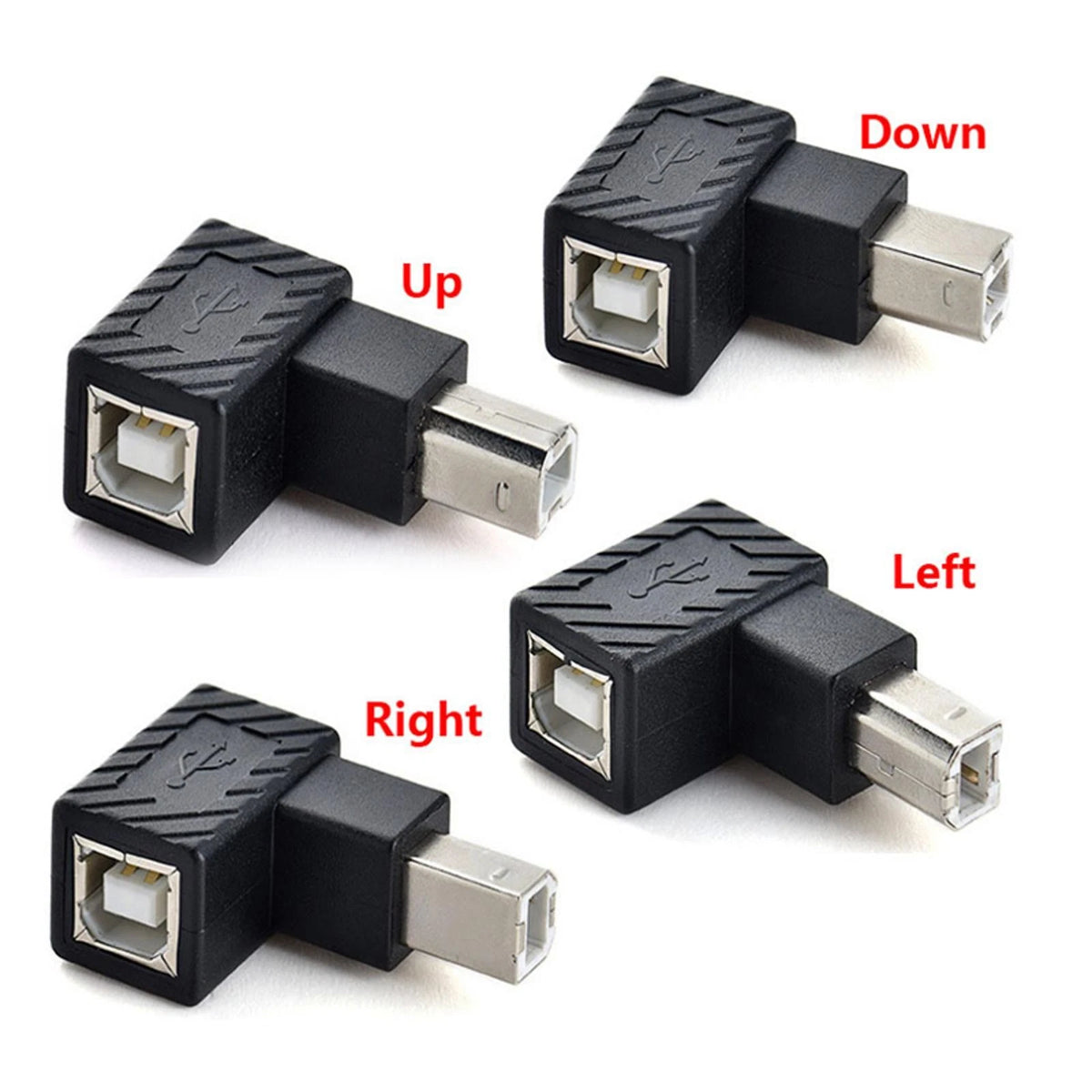 USB 2.0 Type B Print Port Converter Adapter for Printer Scanner (90°)