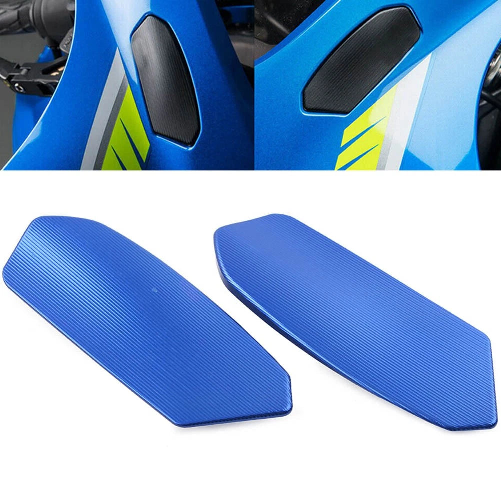 Rearview Mirror Block Off Base Plates for Suzuki GSXR 1000 (2017–2022) Blue
