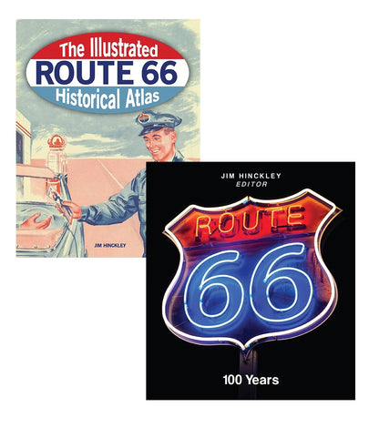Set of 2 Route 66 Historical Atlas Books