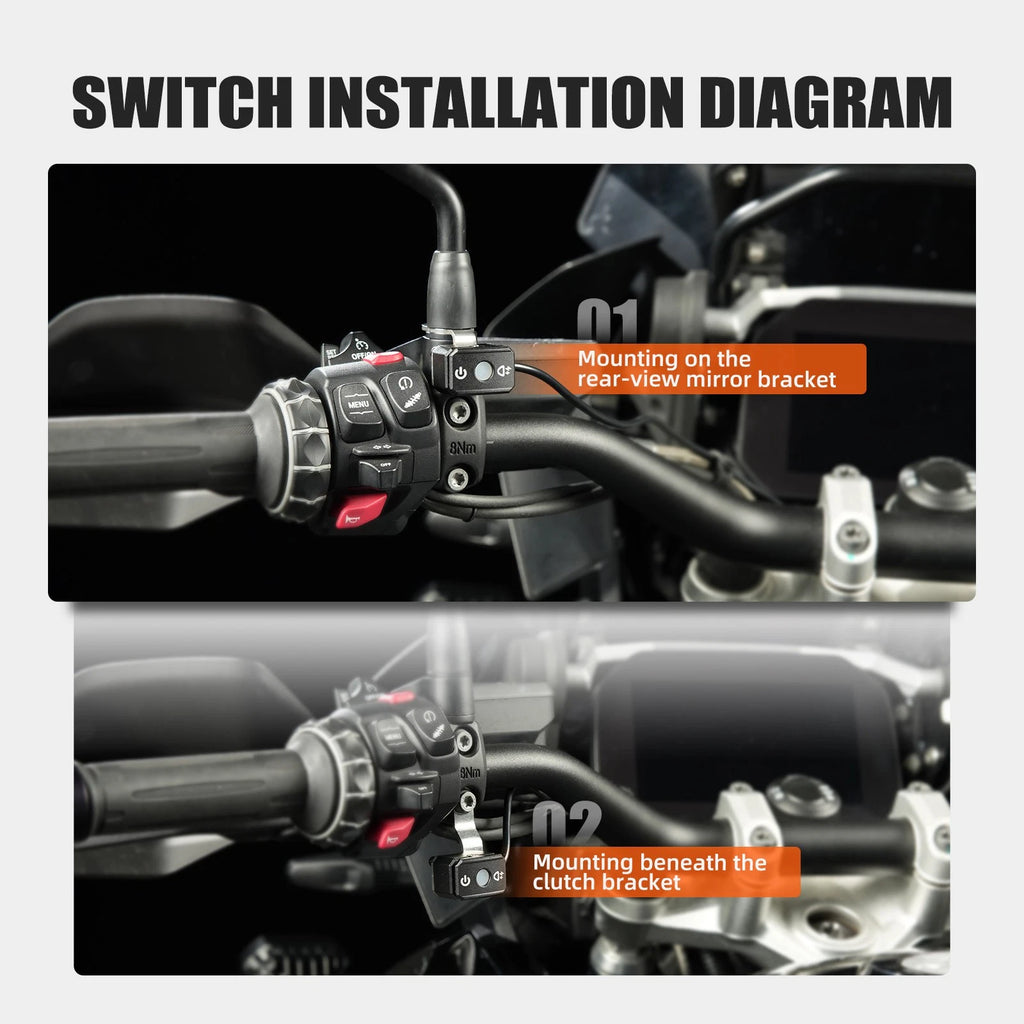 2X 3-Inch Square LED Auxiliary Light Pod for Motorcycle (Off-Road)