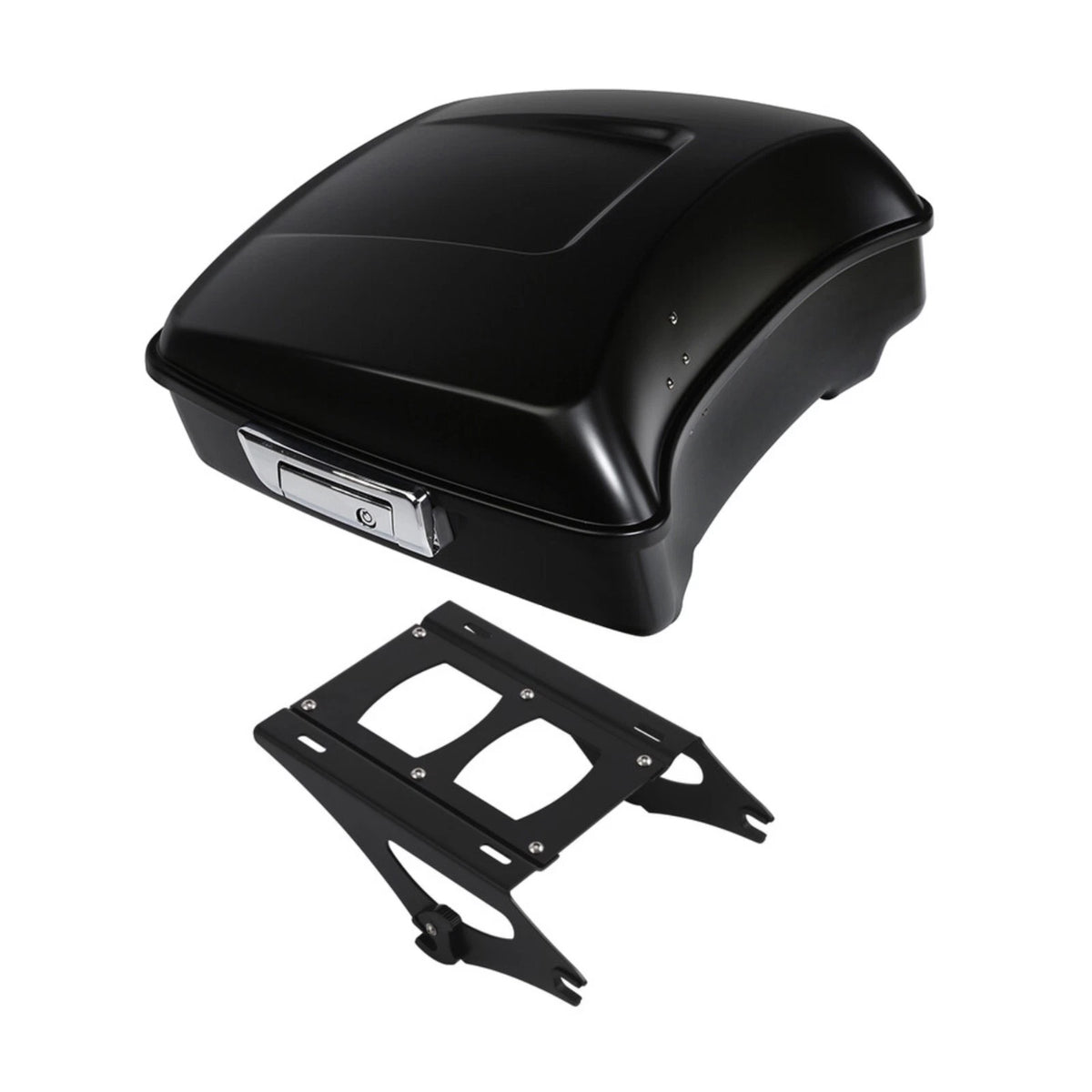 Chopped Trunk with Mount Rack for Harley Touring Glide (2014–2024) Black Denim