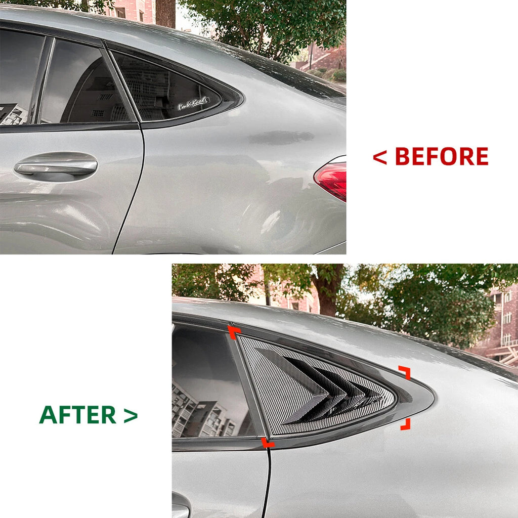 Black Rear Side Window Louver Trim for Benz GLC-Class Coupe (2016–2022)