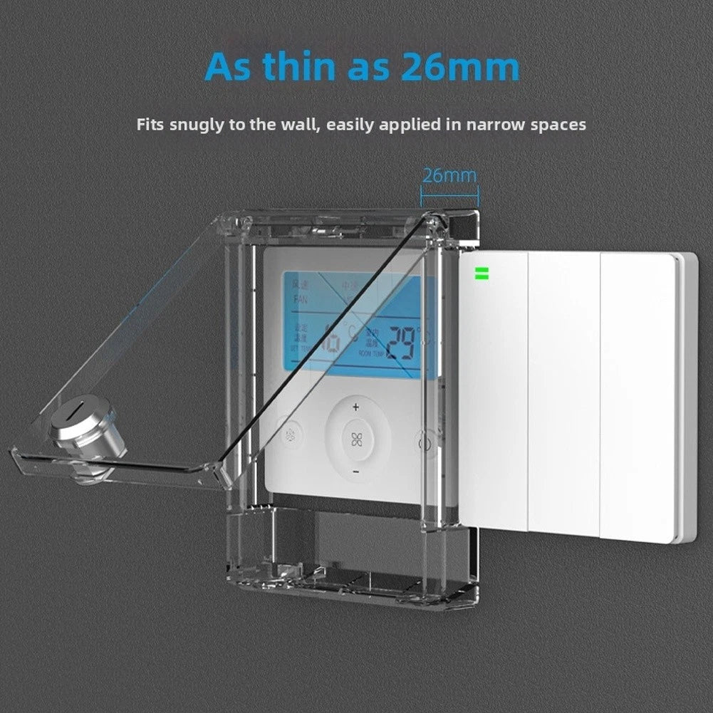 Lock Waterproof Switch Cover Panel for 86 Type Air Conditioning
