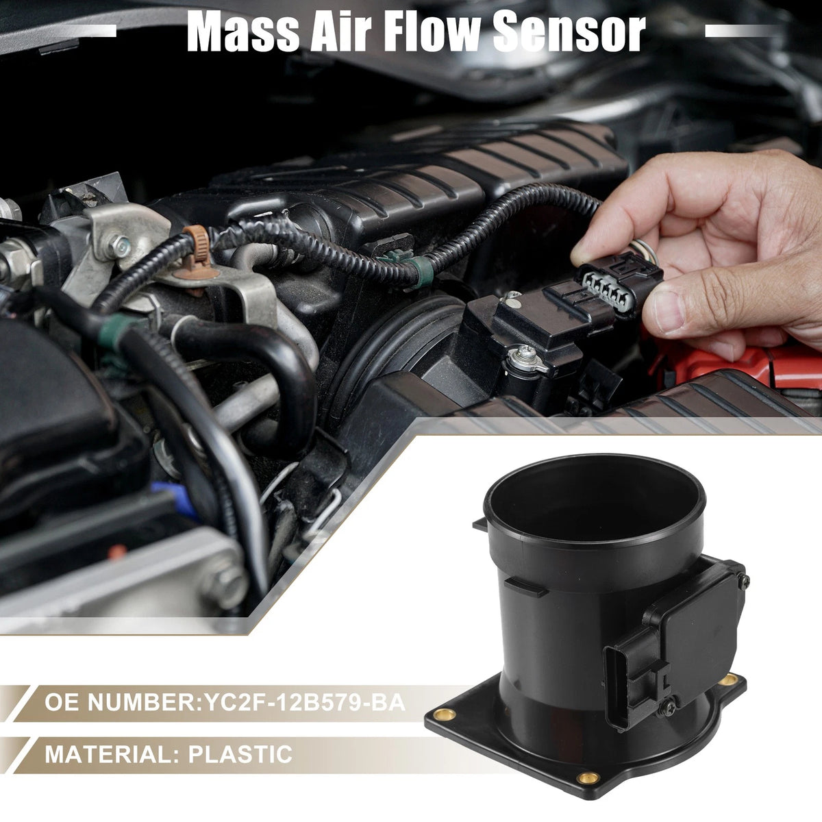 MAF Mass Air Flow Sensor Assembly No.YC2F-12B579-BA for Ford F-150 (2004–2007)