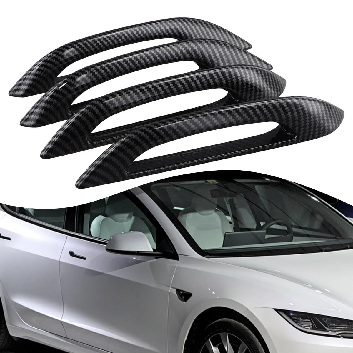 Carbon Fiber Handles for Tesla