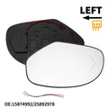 Heated Left Mirror Glass Replacement for GMC Sierra 2500 (2007–2014)
