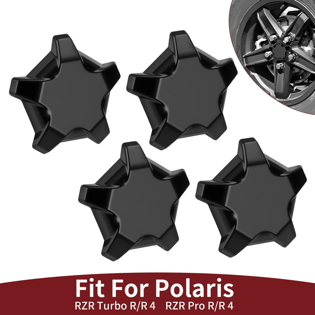 4X Matte Flash 5 Lug Rim Caps 1523842-744 for Polaris RZR Turbo R (2022–2024)
