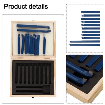 11PCS Tip Milling Cutter Set for Lathe Tools and Planers (10mm/12mm)