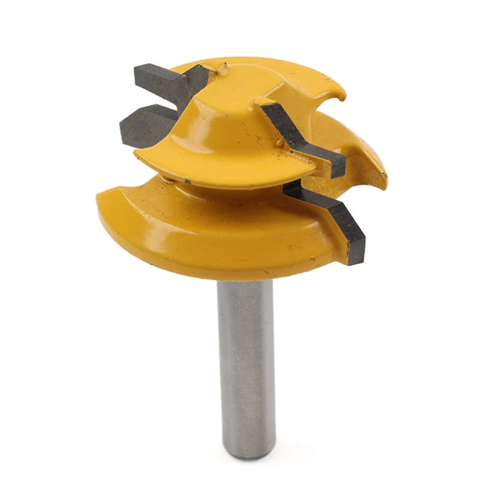 1/4'' Shank Lock Miter Router Bit for Woodworking (Tungsten, 45 Degree)