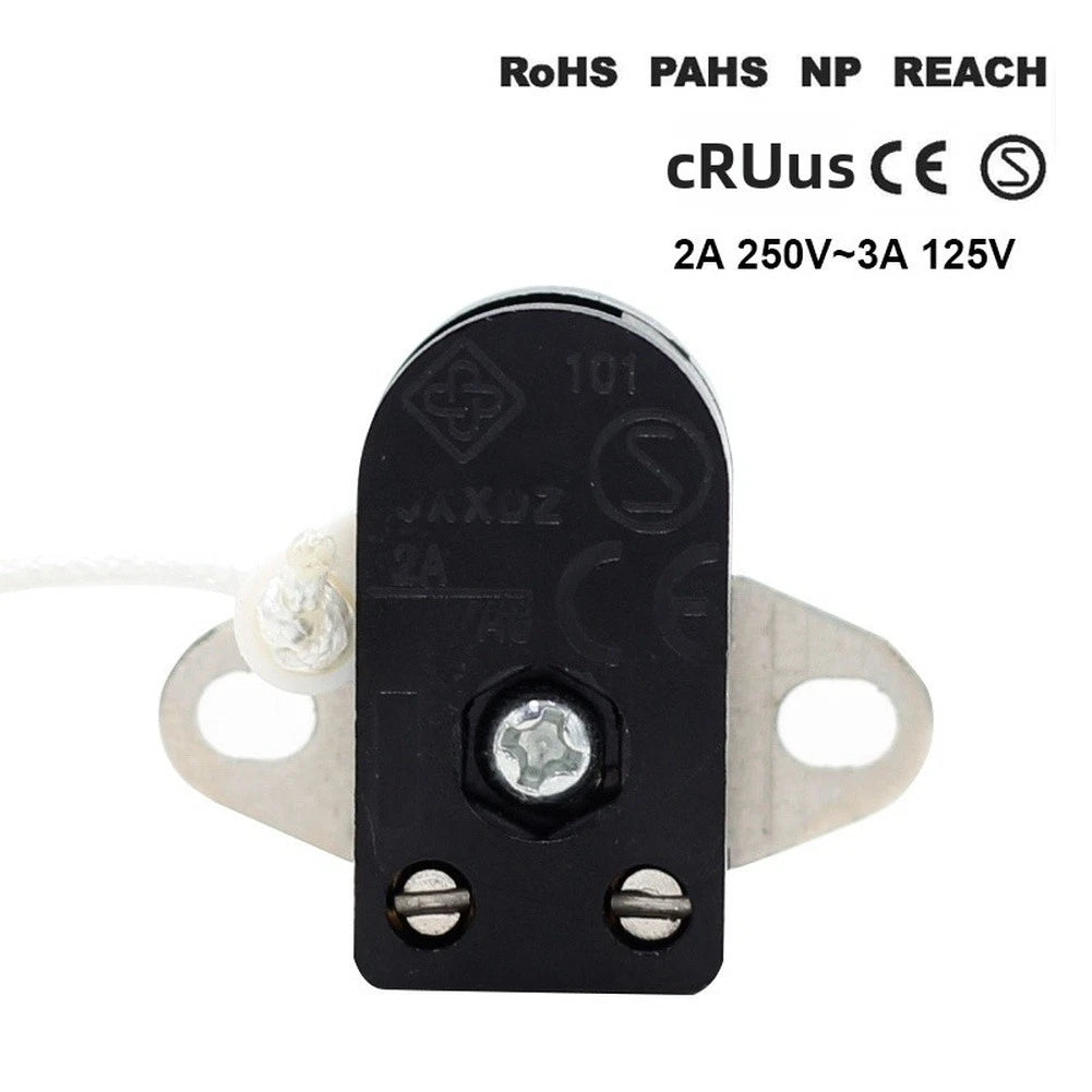 2PC Pull Chain Switch for Lamp Lighting with Iron Mounting Base