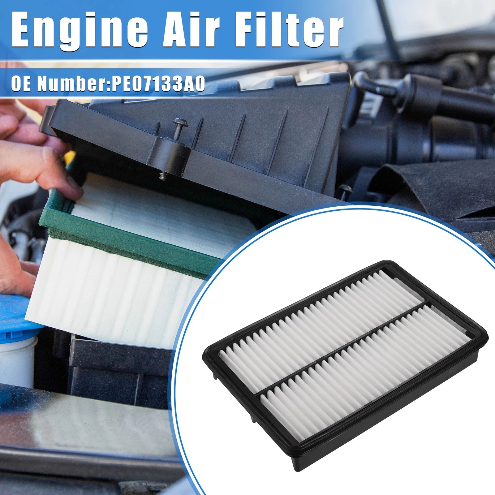 Engine Air Filter Replacement for Mazda CX-5 (2013–2023) Durable Black
