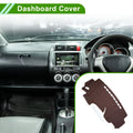 Dashboard Cover Mat for Honda Fit Jazz 2014–2019 Dash Carpet Brown